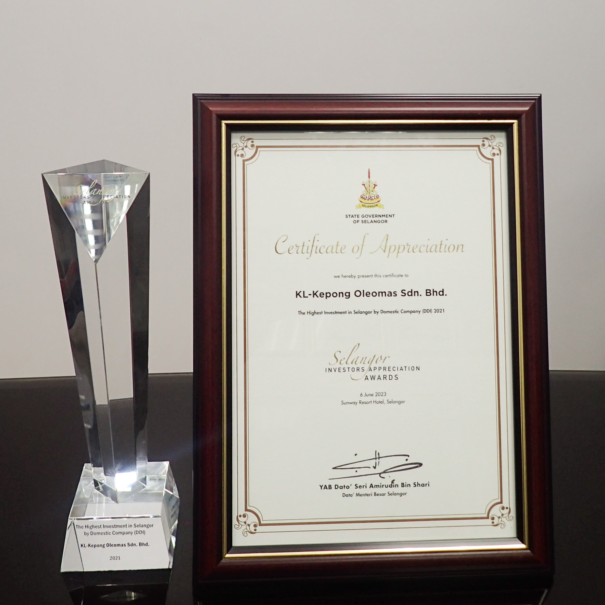 KLKOM Second Highest Investment in Selangor by Domestic Company 2021